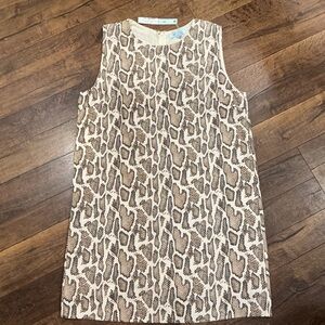 She + Sky Light Mocha Snake Print Dress